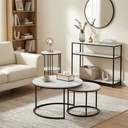 Marble Console Table 3-Tier 90cm White | HomeAndLiving - 9