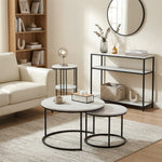 Marble Console Table 3-Tier 90cm White | HomeAndLiving