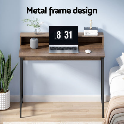 Computer Desk Shelf Oak 100Cm
