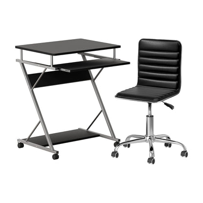 Computer Desk Office Set Black 60x48x75cm