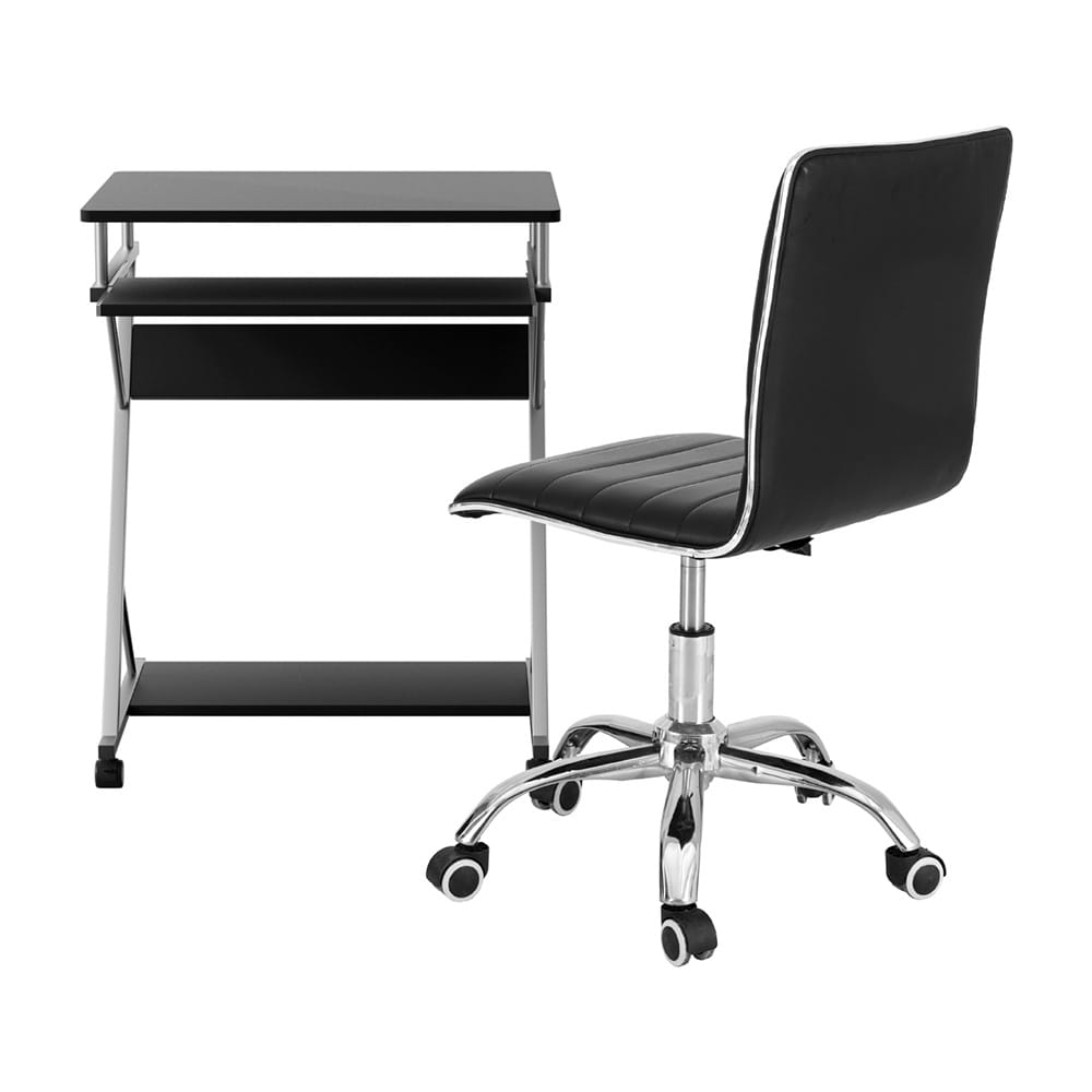 Computer Desk Office Set Black 60x48x75cm