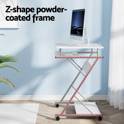 Computer Desk Keyboard Tray Shelf White 60Cm