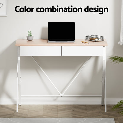 Computer Desk Drawer Oak 100Cm