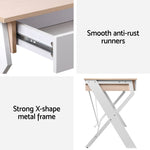Computer Desk Drawer Oak 100Cm
