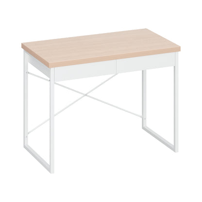 Computer Desk Drawer Storage Oak 100Cm