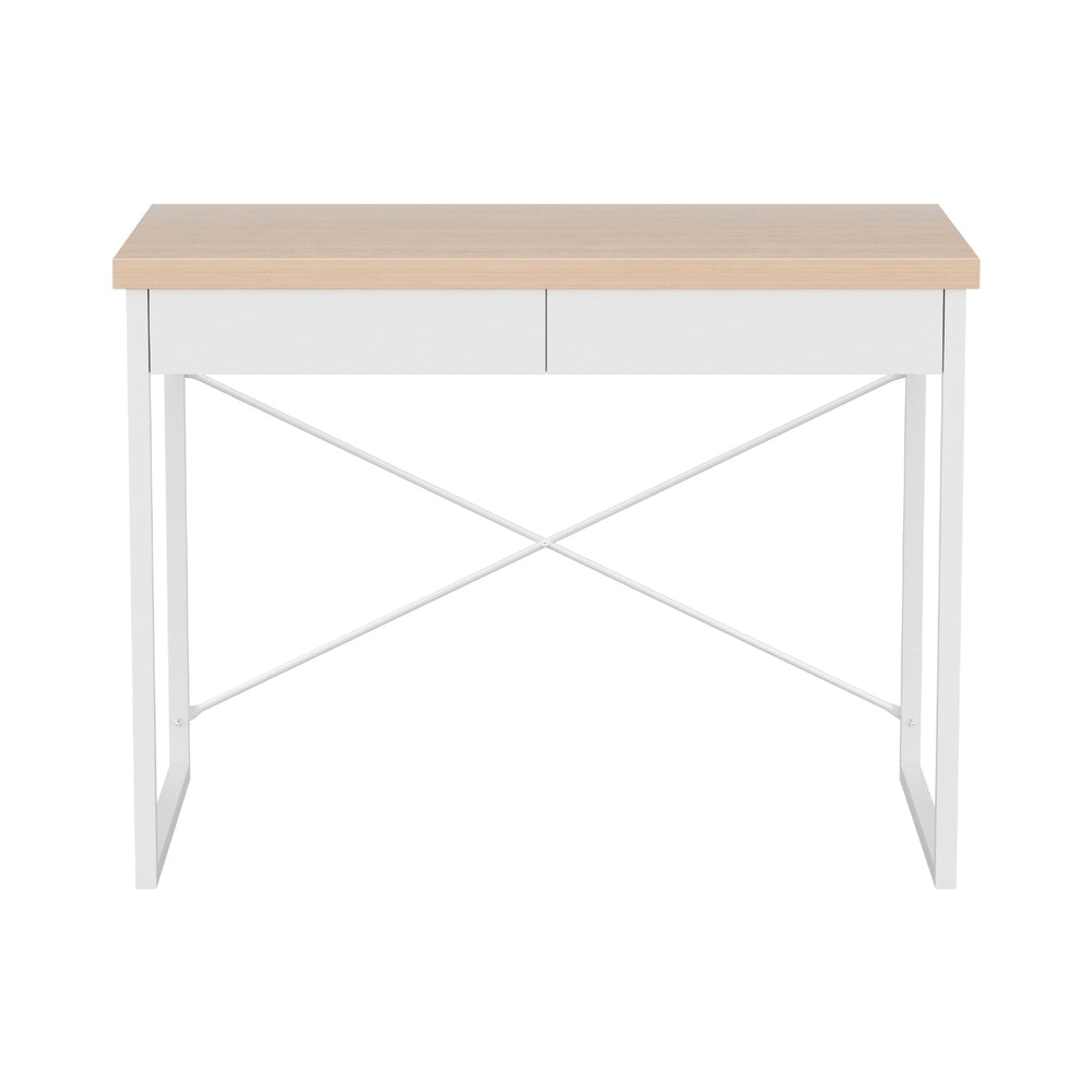 Computer Desk Drawer Storage Oak 100Cm