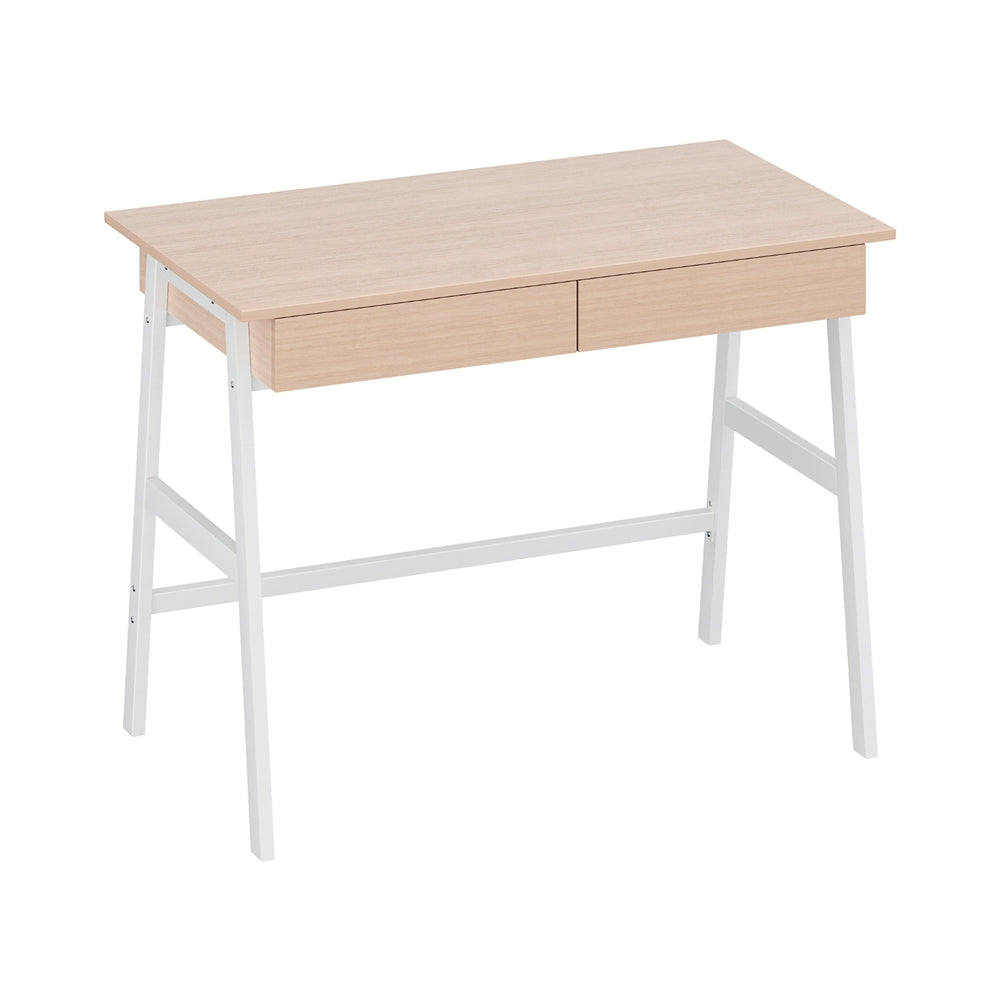 Computer Desk Drawer Cabinet Oak 100Cm