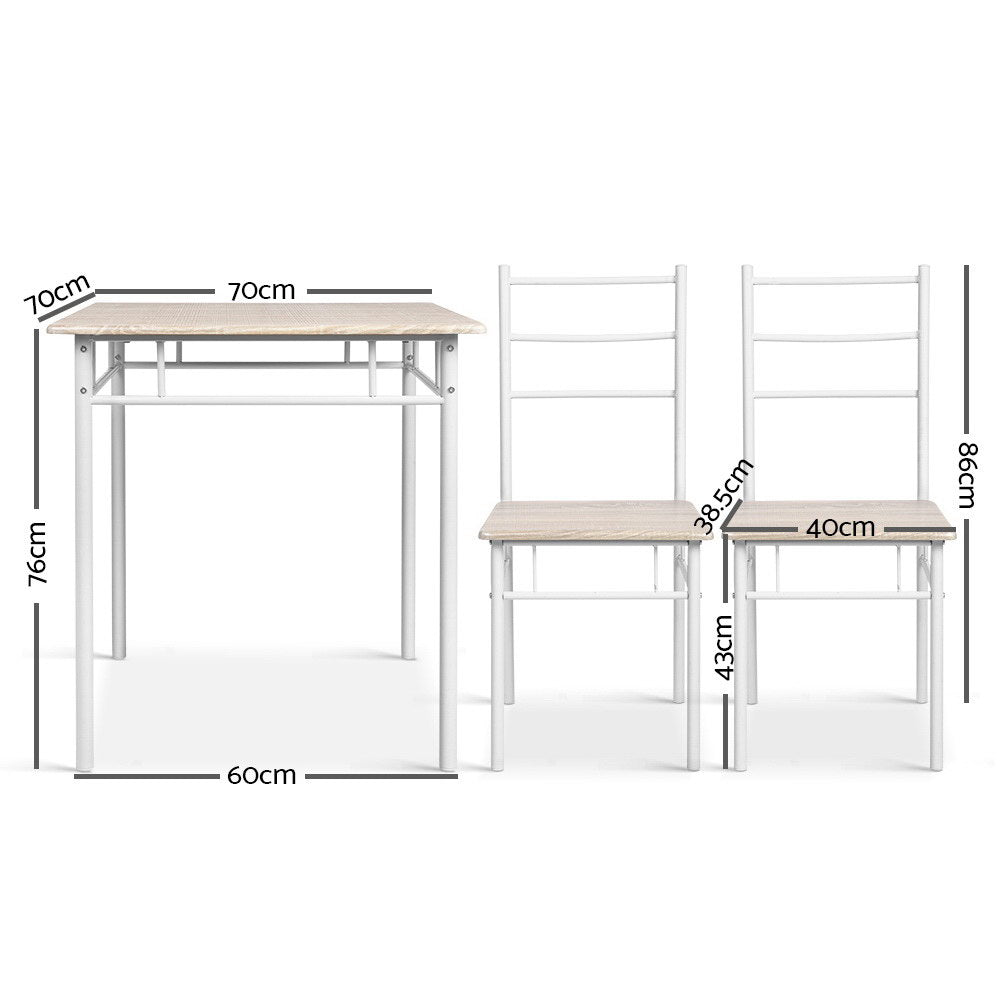 Dining Table And Chairs Set Fo 3 Oak