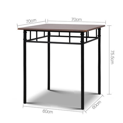 Dining Table And Chairs Set Fo 3 Walnut