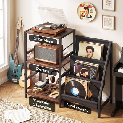 Record Player Stand With Storage 90x34x76cm