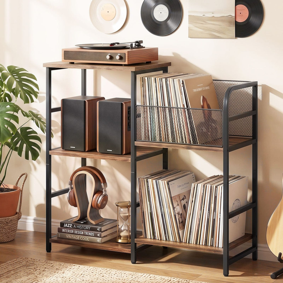 Record Player Stand With Storage 76x30x77cm