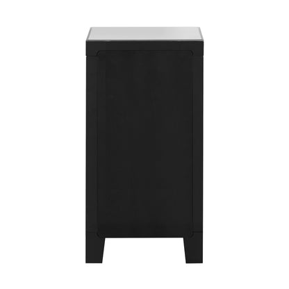3 Drawers Mirrored Nightstand Bedroom Storage Cabiner End Table