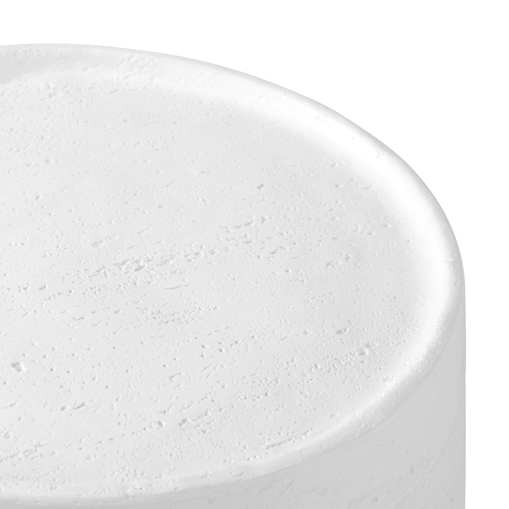 Side Table Terrazzo Concrete White/Natural/Black