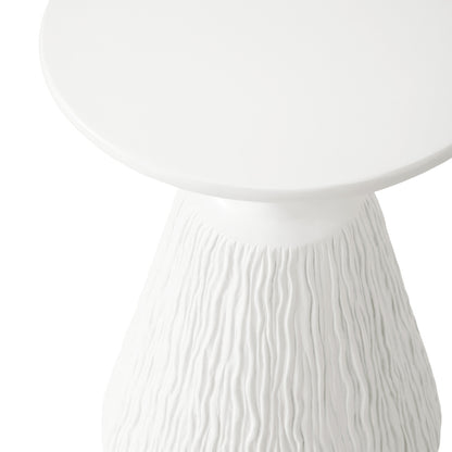Side Table Terrazzo Concrete White/Natural/Black