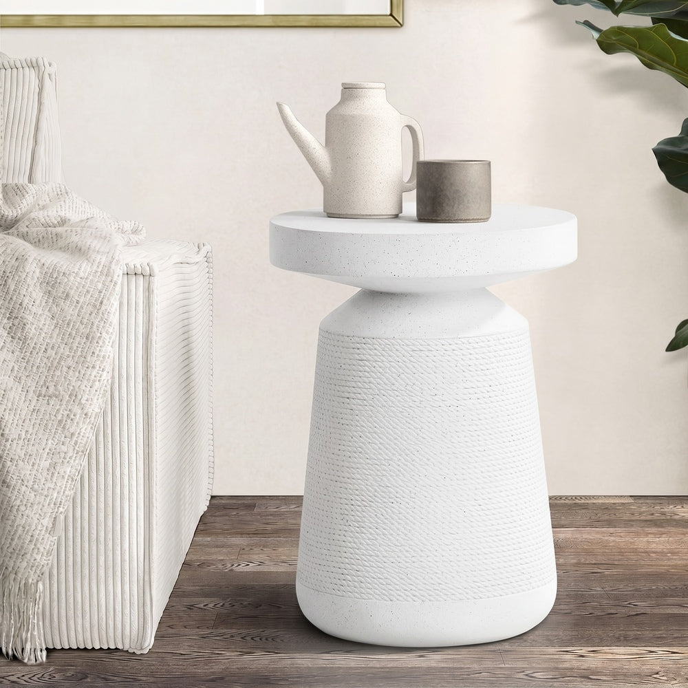 Coffee Bedside Table Nightstand White