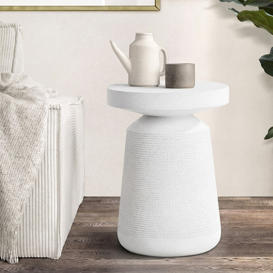 Coffee Bedside Table Nightstand White