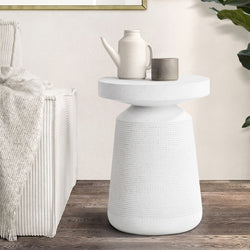Coffee Bedside Table Nightstand White