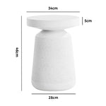 Coffee Bedside Table Nightstand White