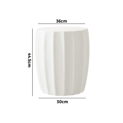 Side Table Terrazzo Concrete White/Natural/Black