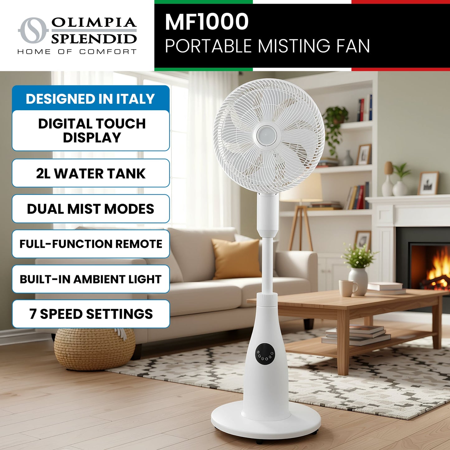 Portable Mist Fan Cooler 39.9x39.7x114.5cm