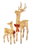 Christmas Reindeer Set with Lights 65cm & 130cm