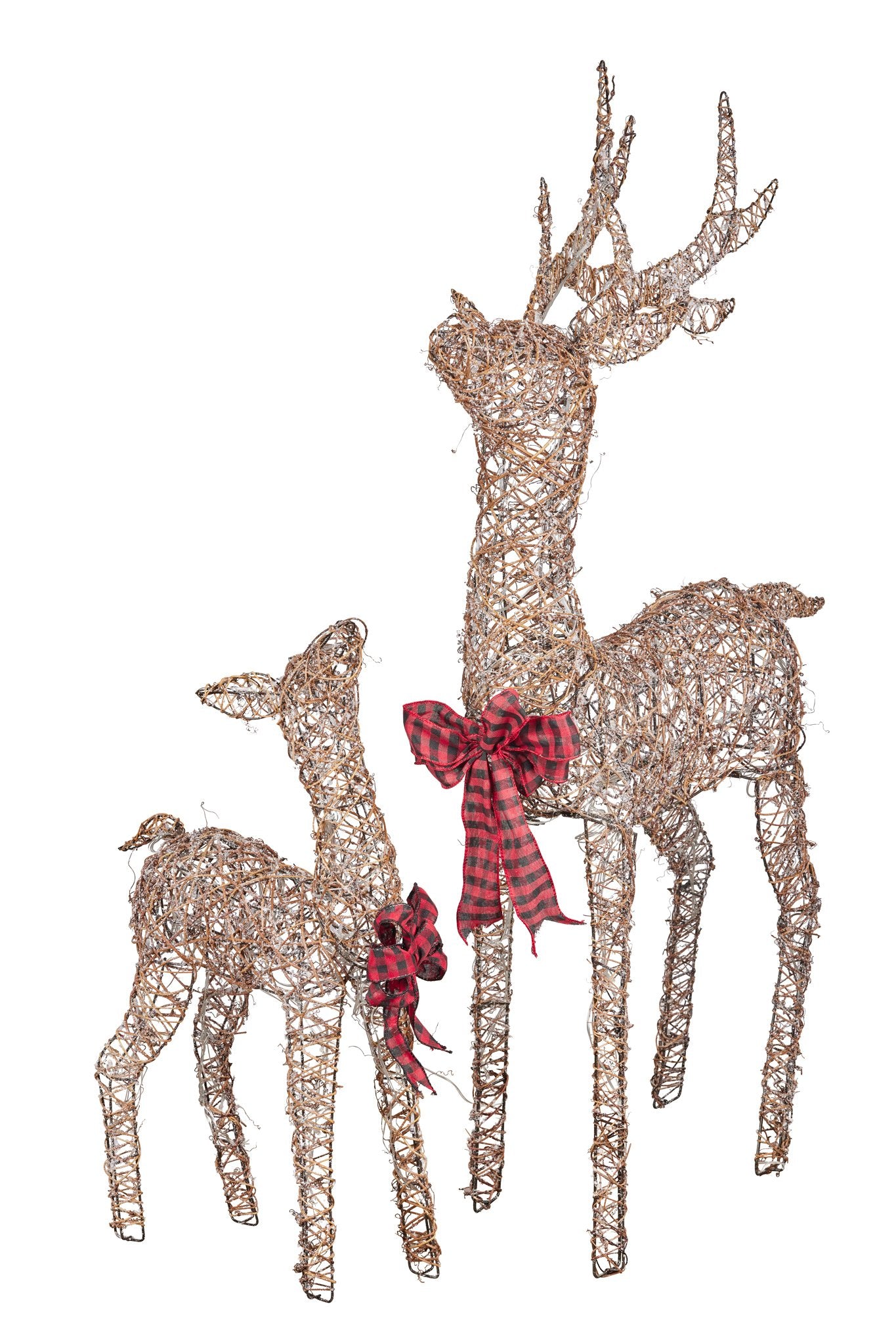 Christmas Reindeer Set with Lights 65cm & 130cm