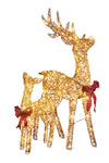 Christmas Reindeer Set with Lights 65cm & 130cm