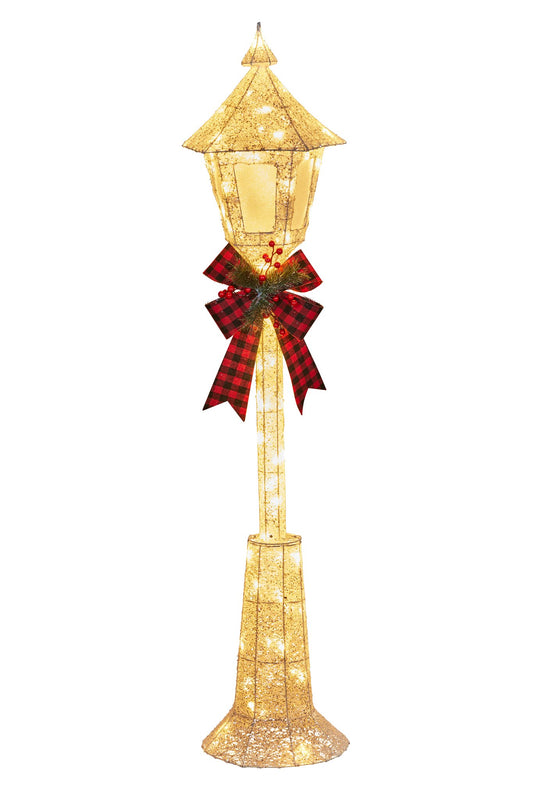 Christmas Lamp Post with Lights 150cm