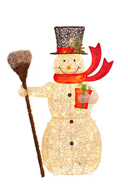 Christmas Snowman Display with Lights  150cm