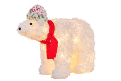 Christmas Polar Bear with Lights  43cm