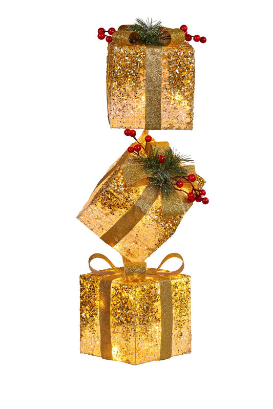 Christmas Present Display with Light  63cm