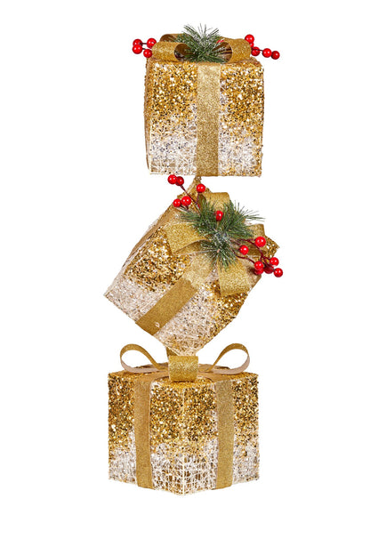 Christmas Present Display with Light  63cm