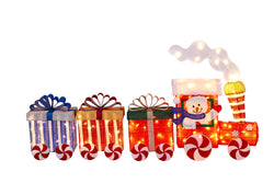 Christmas Train & 3 Carriages with Lights