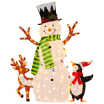 121cm Christmas Snowman Display with Lights and Animals