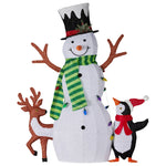 121cm Christmas Snowman Display with Lights and Animals