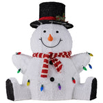 82cm Sitting Snowman Christmas Display with Lights