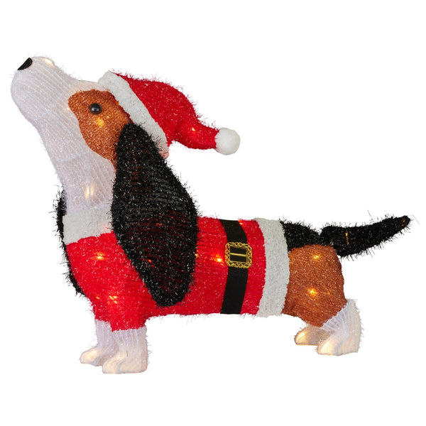  67cm Dachshund Christmas Display Dog with Lights