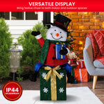 85cm Christmas Snowman On Presents Display with Lights