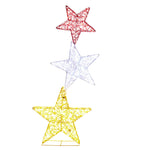 120cm Triple Star Christmas Display with Lights