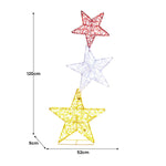 120cm Triple Star Christmas Display with Lights