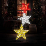 120cm Triple Star Christmas Display with Lights