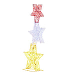 120cm Triple Star Christmas Display with Lights