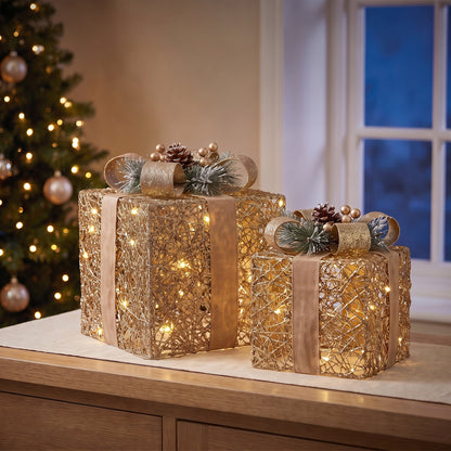 Light Gift Boxes Champagne Gold single
