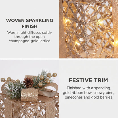 Light Gift Boxes Champagne Gold single