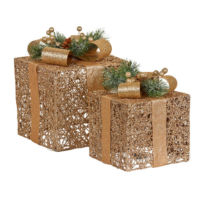 Light Gift Boxes Champagne Gold single