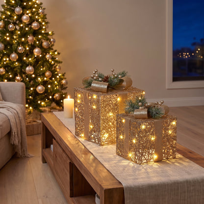 Light Gift Boxes Champagne Gold single