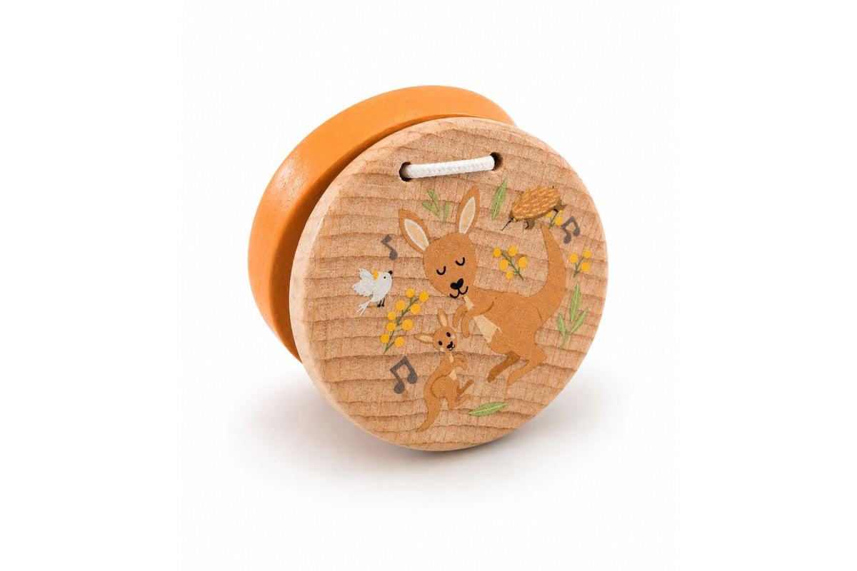Wooden Castanets Set Green 5.3x5.3x2.3cm