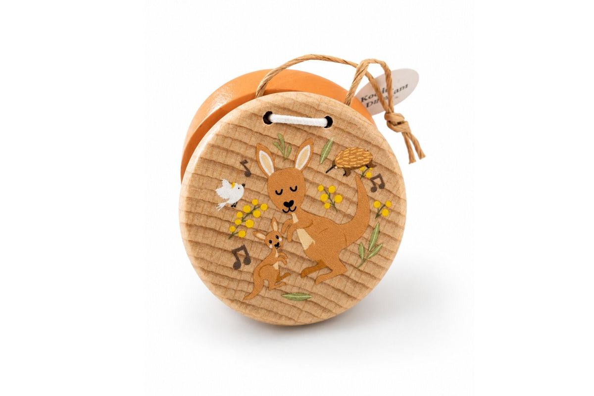 Wooden Castanets Set Green 5.3x5.3x2.3cm