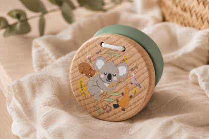 Wooden Castanets Set Green 5.3x5.3x2.3cm