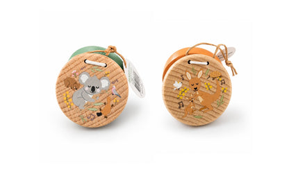 Wooden Castanets Set Green 5.3x5.3x2.3cm
